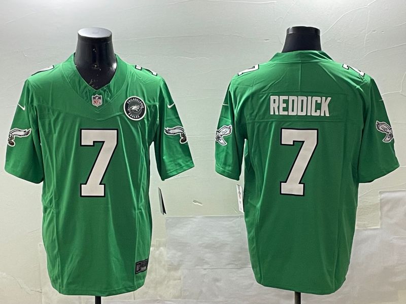 Men Philadelphia Eagles #7 Reddick Green three generations 2025 Nike Vapor Limited NFL Jersey style 3